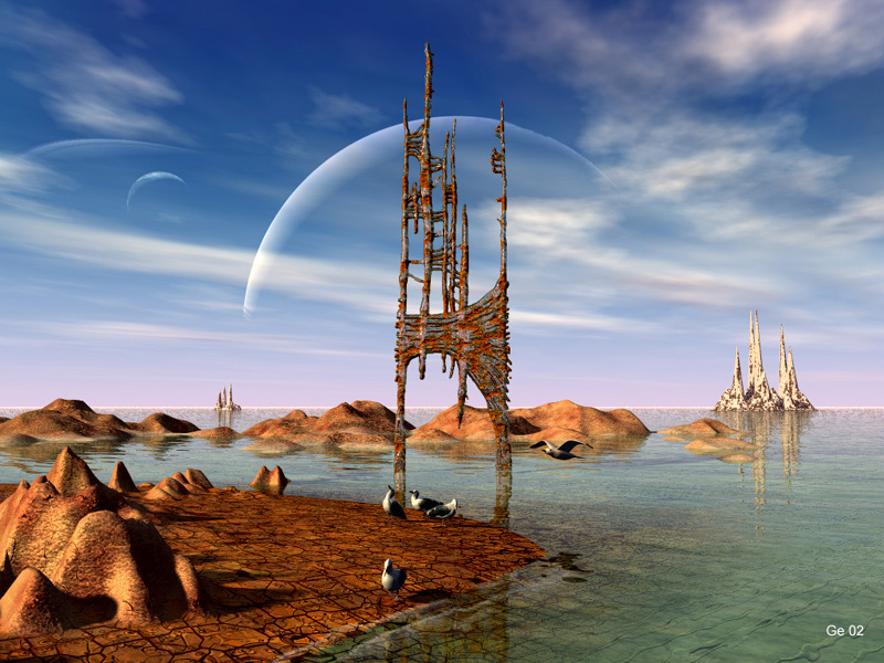 Christoph G. sci-fi science fiction 3d arts digital wallpapers