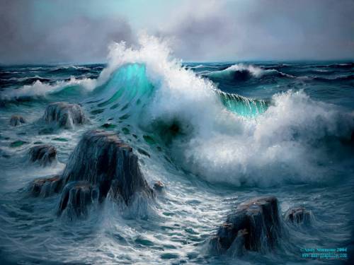 Wallpaper image: Foam, Nature, Mixed Media, Bryce, Poser and Photoshop, boundary, stones, sea, seascape, day, daylight, outdoors, line, lake, edge, daytime, water, nature, shore, ocean, waves, outside, pebbles, coast, rocks wave.