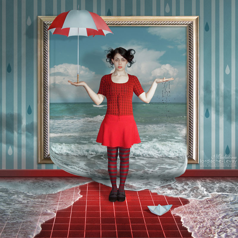 Free computer desktop wallpaper:Rain Spell, Photo Manipulation, Surreal Art, 