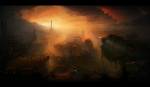 Wallpaper image: Fallout in Paris, matte painting, 2D Digital Art