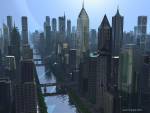 Canal City, Mixed Style, 3D Digital Art