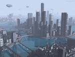Island Cities, Science Fiction, 3D Digital Art