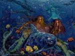 Wallpaper image: Mermaids Of Acqualainia, Mixed Media