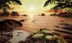 Wallpaper image: Sunset, Vegetable dreamscape, Photo Manipulation
