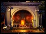 Wallpaper image: Fireplace, Mixed Media