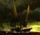 pirate catamaran, Science Fiction, 2D Digital Art