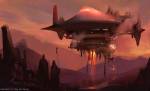 UFO spacecraft, Science Fiction, 2D Digital Art