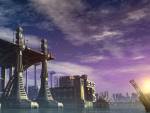 Dead City Central - Panorama, Science Fiction, 3D Digital Art