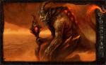 Widescreen desktop wallpaper image sample: Haarhus demonic warrior servant, 2D Digital Art