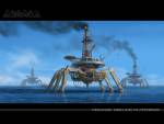 Agenda nomadic drilling platforms, Science Fiction, 2D Digital Art