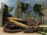 ruins, Fantasy Art, 3D Digital Art