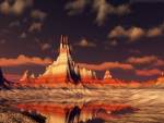 Rock mountain fantasy, Nature, 3D Digital Art