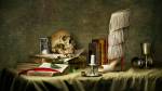 Wallpaper standard size: Dutch Golden Age skull photo-painting, Photo Manipulation