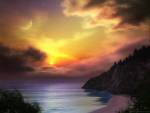Paradise Cove, Nature, 3D Digital Art
