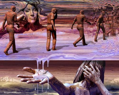 Wallpaper image: Parade of Regret, Surreal Art, 3D Digital Art, Surreal surrealist artist Neosurrealism modern surrealism.