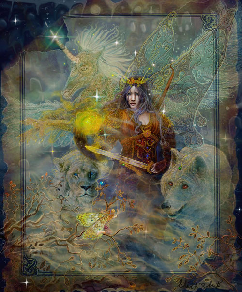 Wallpaper image: Enchanted, Fantasy Art, 2D Digital Art, fantasy, fantasy-art, fairy, fairy art, fairy-pictures