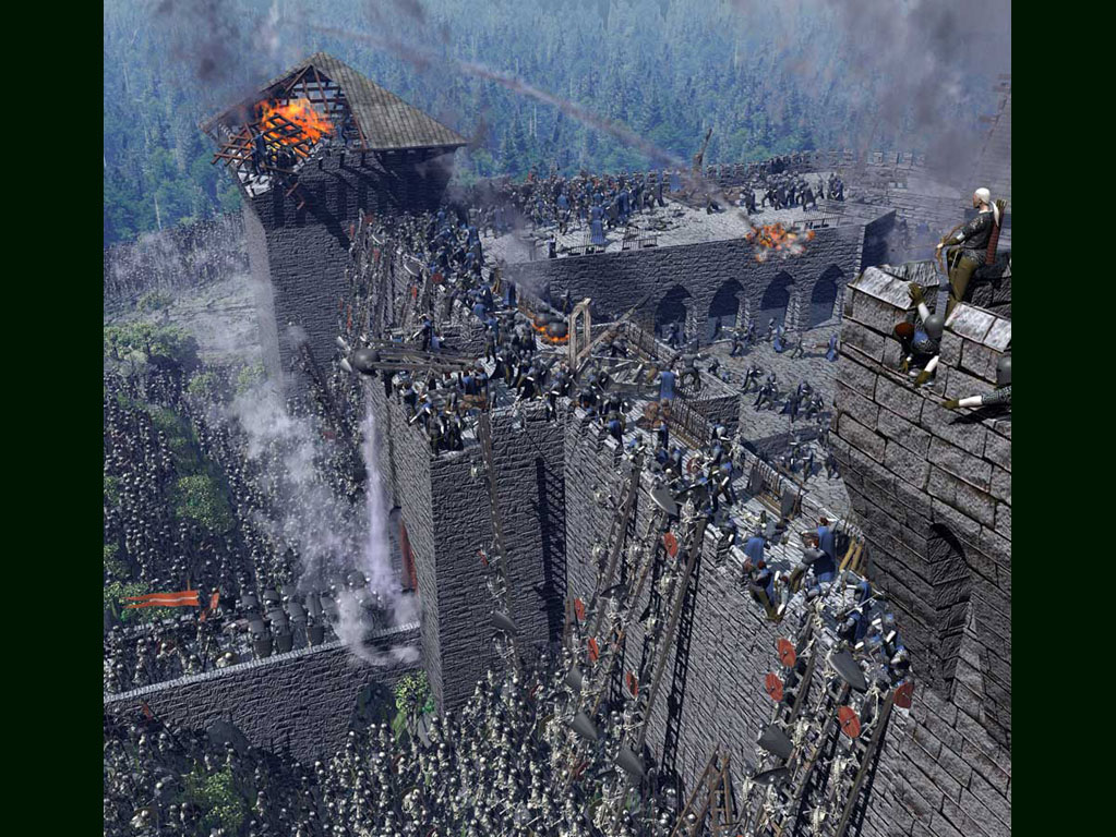 Free computer desktop wallpaper:Siege, 3D Digital Art, Fantasy Art, Siege a military operation in which enemy forces surround a town or building, cutting off essential supplies, with the aim of compelling the surrender of those inside. Assault against a city or fortress with the purpose of capturing it.