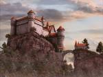 Medieval Castle, Fantasy Art, 3D Digital Art